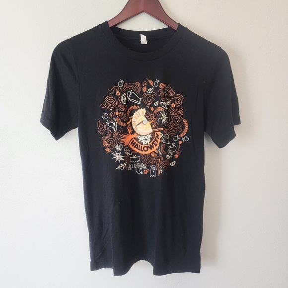 Shock top halloween beer black graphic shirt sleeve tshirt size small